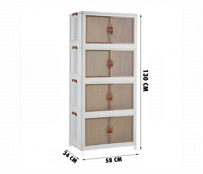 4 Layer Foldable Storage Cabinet - Zoom Image 3