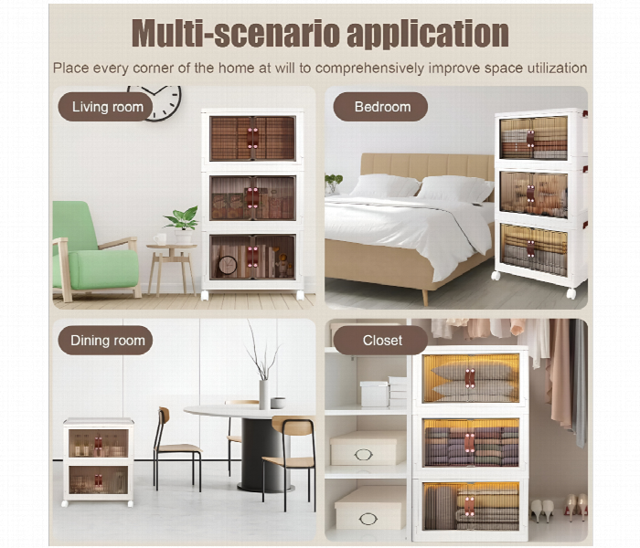 3 Layer Foldable Storage Cabinet - Zoom Image 2