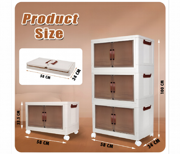 3 Layer Foldable Storage Cabinet - Zoom Image 5
