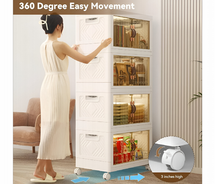 Foldable Storage Cabinet 4 Layer Big - Zoom Image 2
