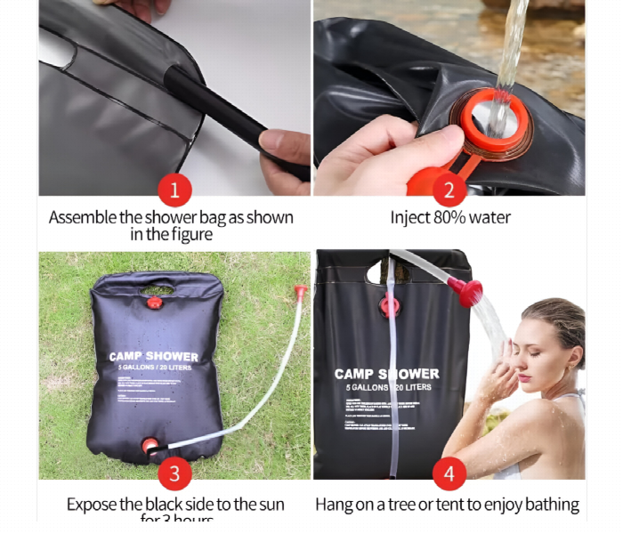 Adjustable Camping Shower Bag 20L - Zoom Image 4
