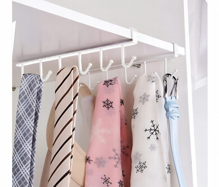 Wall Mounted Mug Hooks Organizer With 6 Hooks - Zoom Image 2