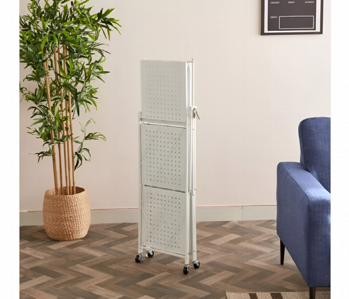 Foldable Kitchen Storage Rack 3 Layer White - Zoom Image 4