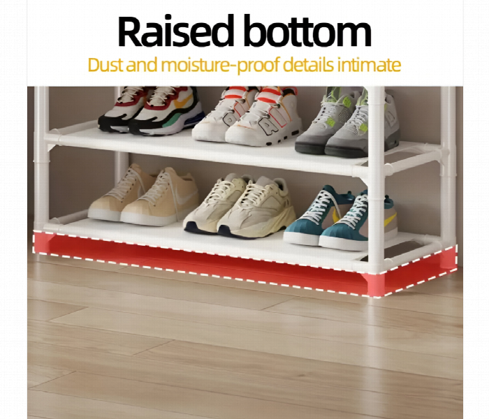 Shoe Rack With Hat Rack Big White - Zoom Image 3