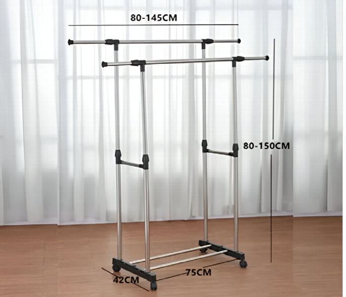 Clothes Rack Double Pole 30Kg Capacity - Zoom Image 4