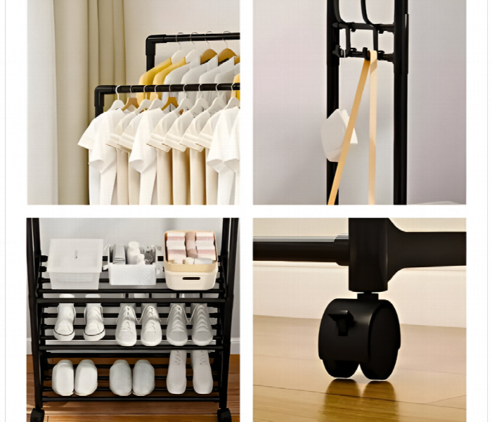 Clothes Hanger Multifunctional Rack With Wheels - Zoom Image 2