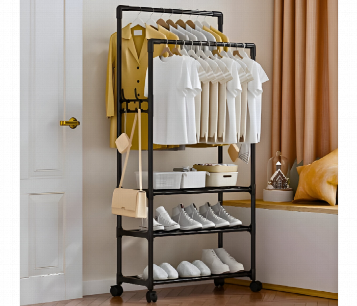 Clothes Hanger Multifunctional Rack With Wheels - Zoom Image 1