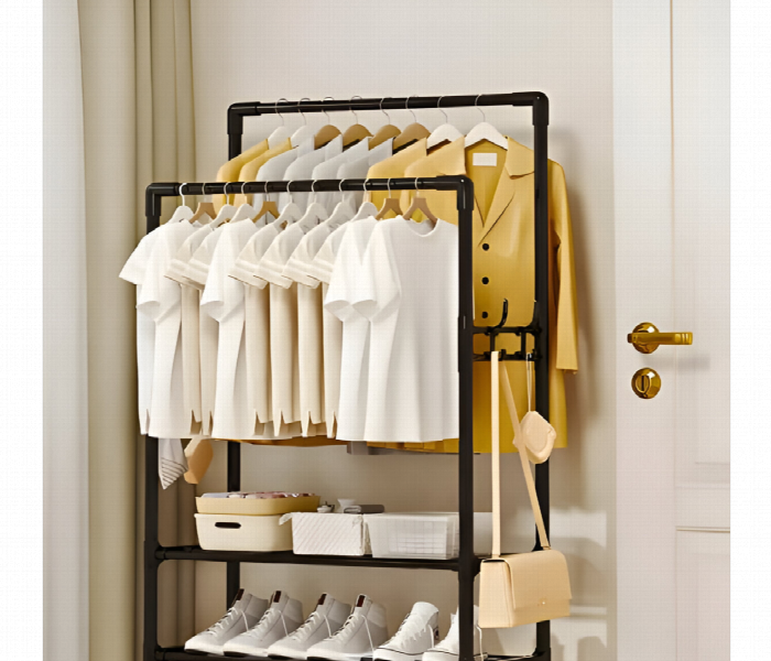 Clothes Hanger Multifunctional Rack With Wheels - Zoom Image 3