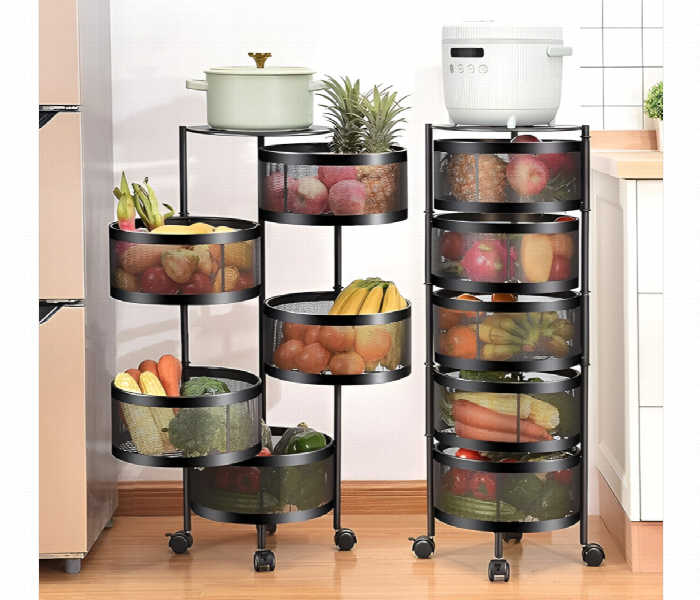 5 Layer Rotating Round Kitchen Storage Rack - Zoom Image 1