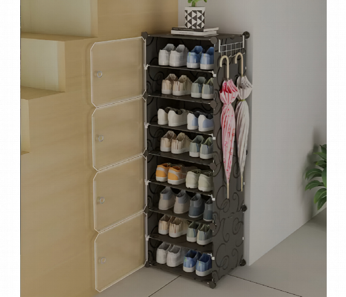 1 Column 8 Layer Shoe Rack With 4 Doors - Zoom Image 1