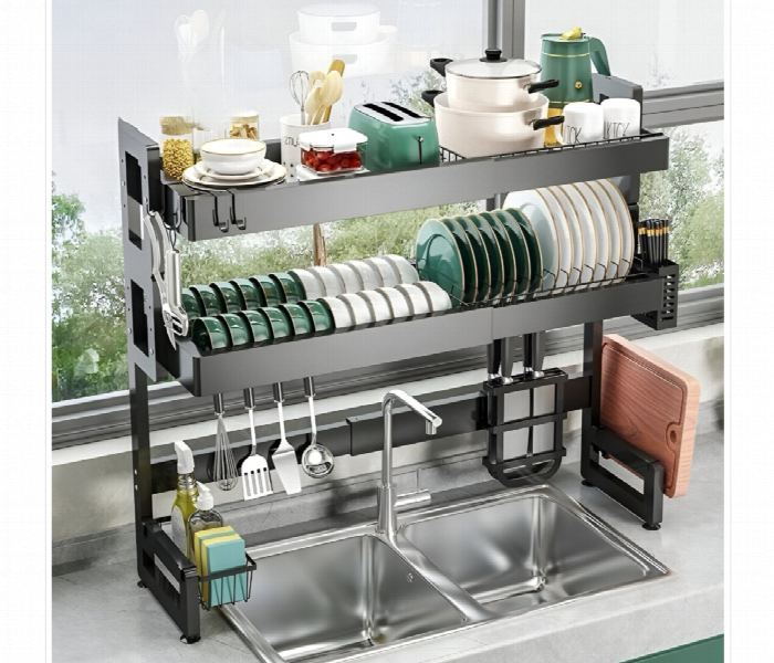 Adjustable Double Kitchen Sink Storage Rack - Zoom Image 1