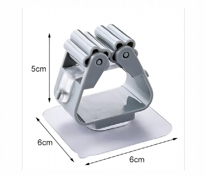 Durable Wall Mounted Mop Hanger 1Pc - Zoom Image 2
