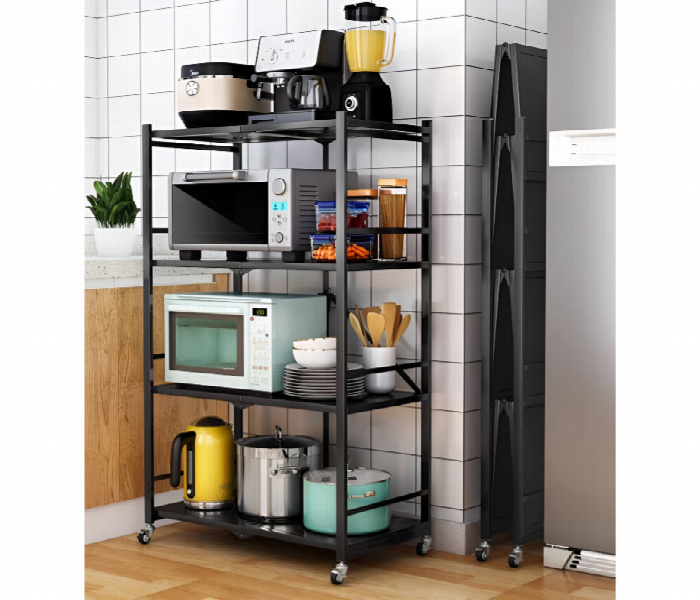 4 Layer Foldable Kitchen Storage Rack - Zoom Image 1