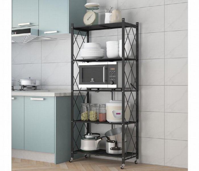 5 Layer Foldable Kitchen Storage Rack - Zoom Image 5