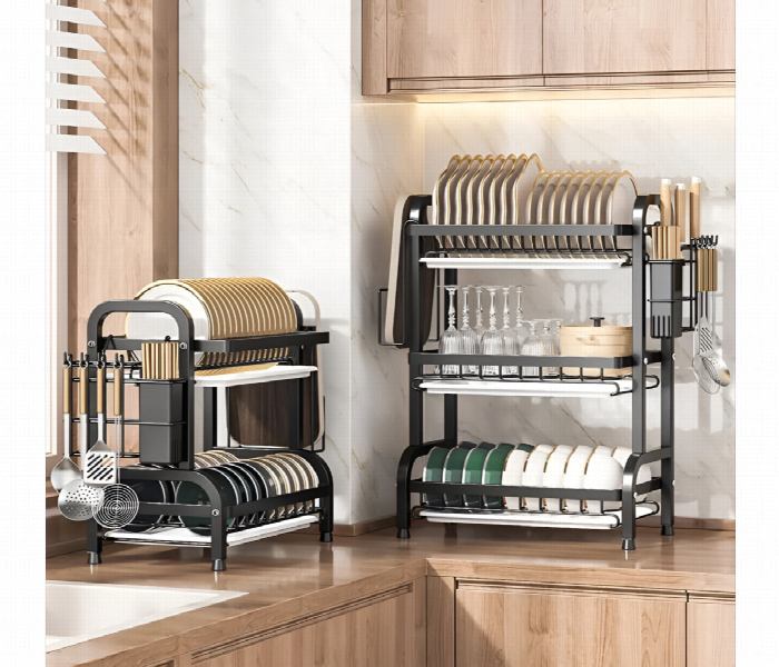 3 Layer Dish Drying Rack With Drip Tray - Zoom Image 2