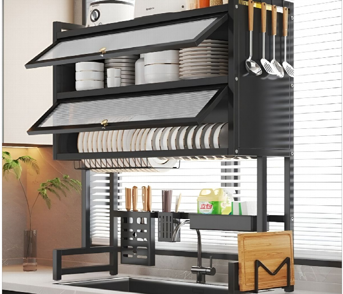 Double Layer Drain Rack All In One Kitchen Organizer - Zoom Image 5
