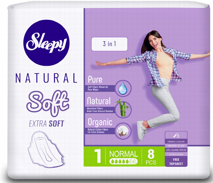 Sleepy Pads Extra Soft 1 Normal 8Pcs - Zoom Image