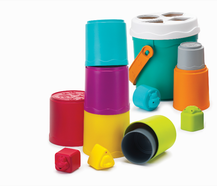 Infantino Shape Sorting Stackn Nest Buckets - Zoom Image 2