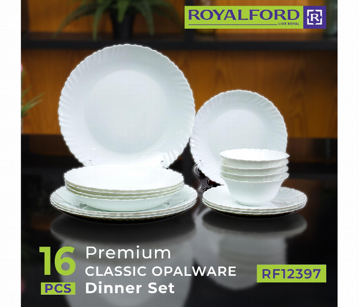 Royalford Rf12397 16Pcs Opalware Dinner Set - Zoom Image 2