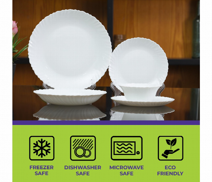 Royalford Rf12398 18Pcs Opalware Dinner Set - Zoom Image 4
