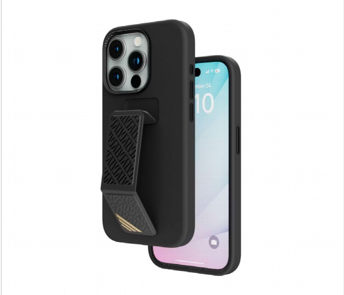 Levelo Morphix Leather Grip Case Iphone 15 Pro Max Black - Zoom Image 1