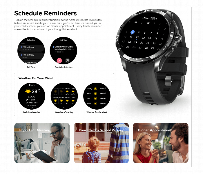 Kieslect Actor Smartwatch With Stunning Ceramic Bezel - Zoom Image 4