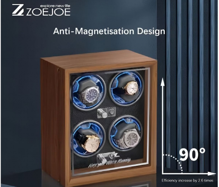 Zoejoe Automatic Watch Winder Box Black - Zoom Image 2