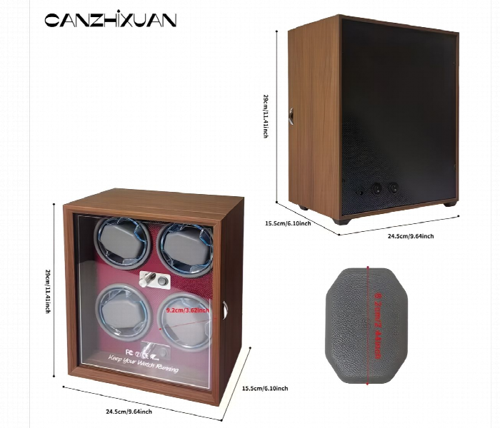 Canzhixuan Automatic Watch Winder Red - Zoom Image 2