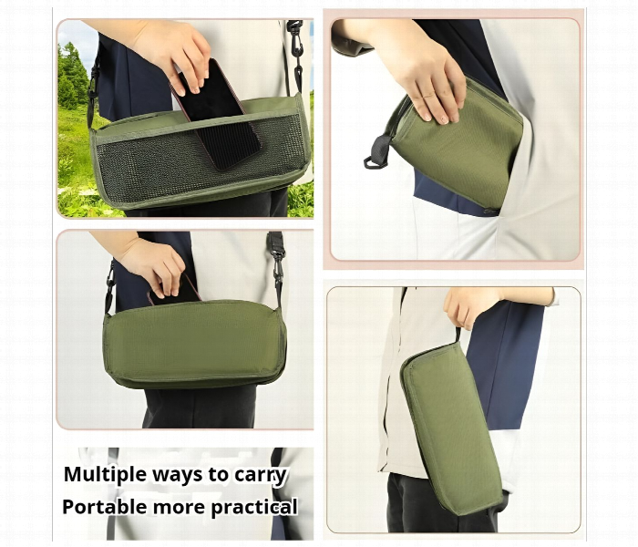 Portable Foldable Stool With Carry Bag Green - Zoom Image 4