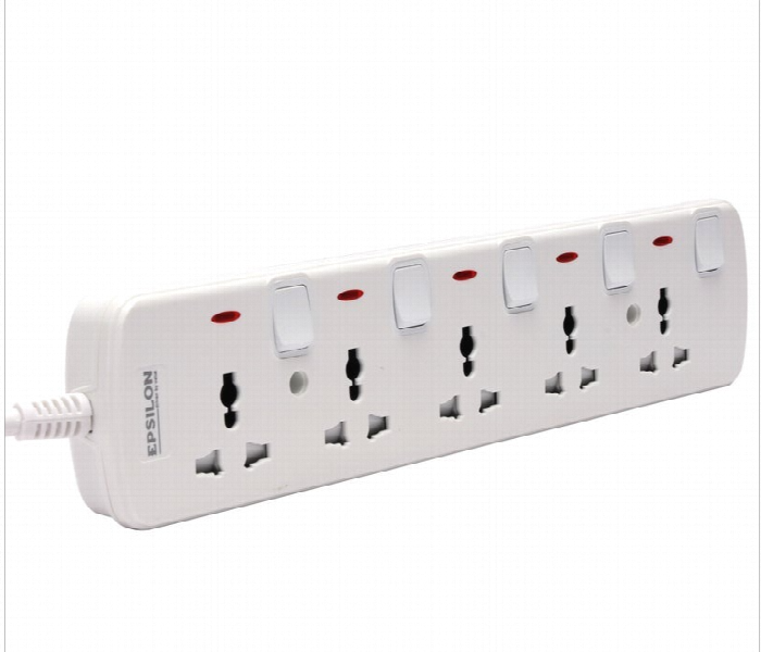 Epsilon 5 Way Extension Socket Es1103 2M Cable - Zoom Image 3