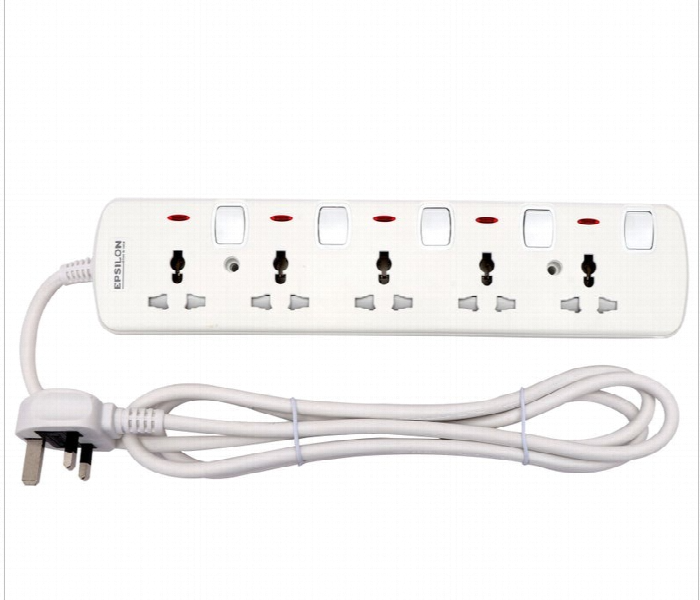 Epsilon 5 Way Extension Socket Es1104 3M Cable - Zoom Image 1