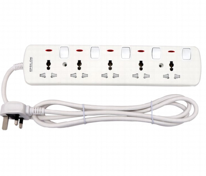 Epsilon 5 Way Extension Socket Es1105 4M Cable - Zoom Image 1