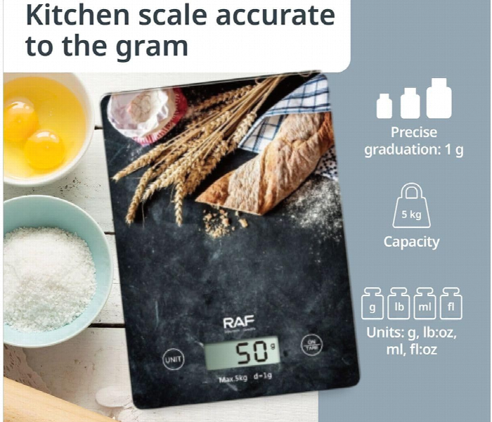 Raf Digital Kitchen Scale High Precision 5Kg Kitchen Scale - Zoom Image 5