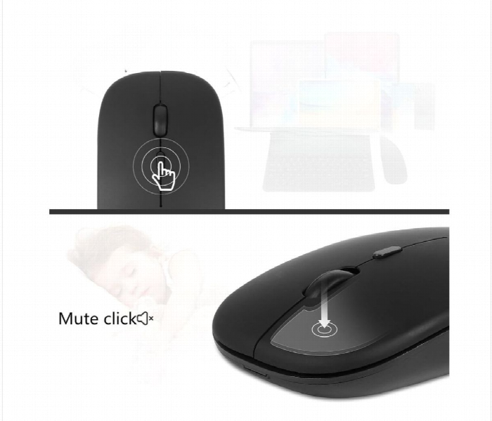 Rechargeable Mouse And Keyboard Kit With Backlight Black - Zoom Image 6