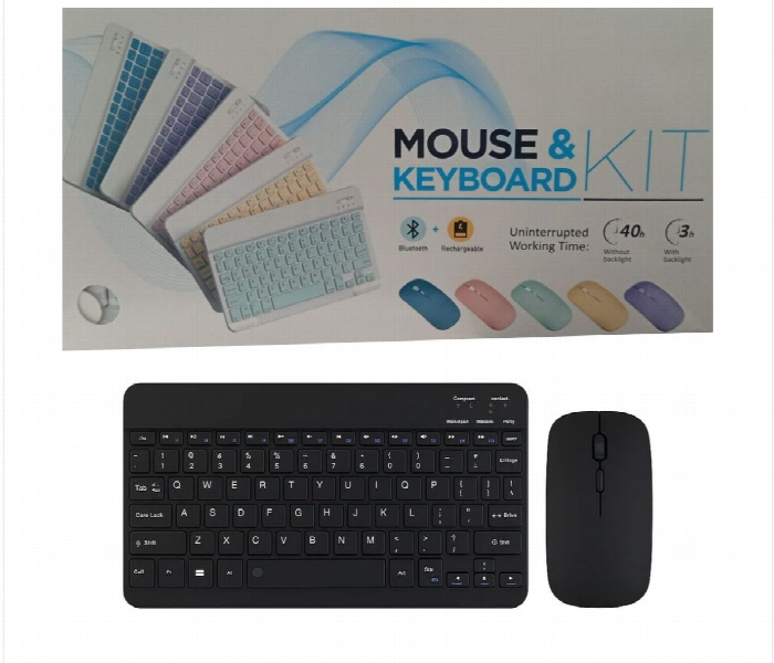 Rechargeable Mouse And Keyboard Kit With Backlight Black - Zoom Image 2