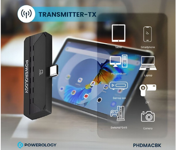 Powerology Wireless Hdmi Typec Adapter Phdmacbk - Zoom Image 3