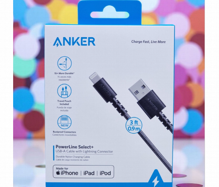 Anker Powerline Select Plus Usb A Lightning Cable Fast Charge - Zoom Image 2