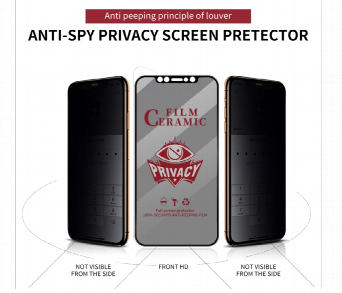 Iphone 11 Privacy Ceramic Matte Screen Guard - Zoom Image 2