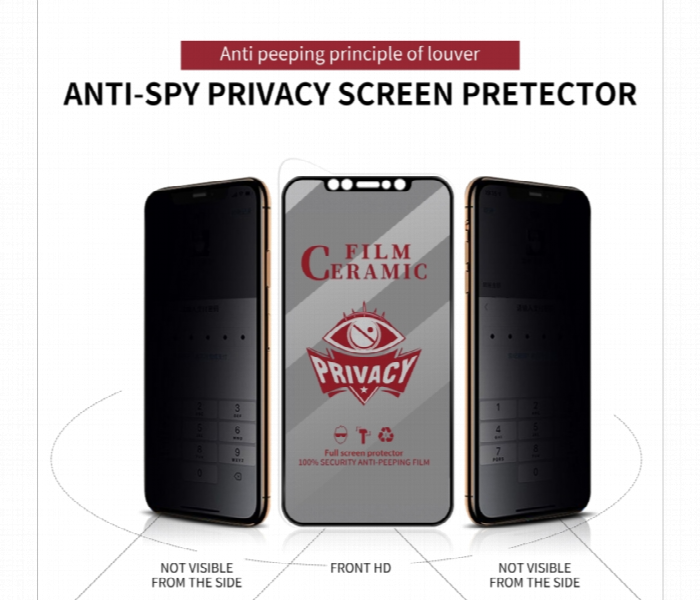 Iphone 12 Pro Max Privacy Ceramic Matte Screen Guard - Zoom Image 2