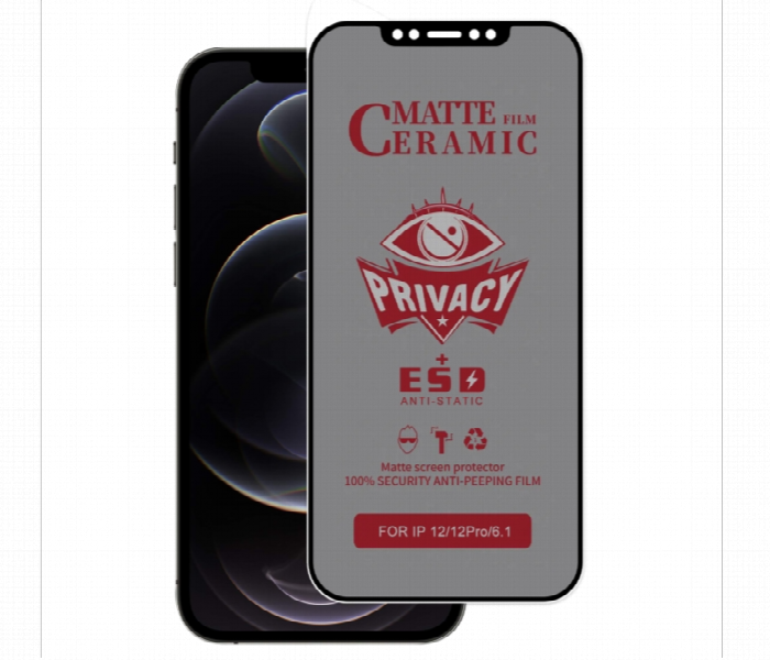 Iphone 14 Pro Max Privacy Ceramic Matte Screen Guard - Zoom Image 1