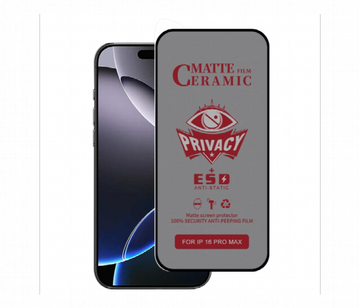 Iphone 17 Pro Max Privacy Ceramic Matte 9H Screen Guard - Zoom Image 1