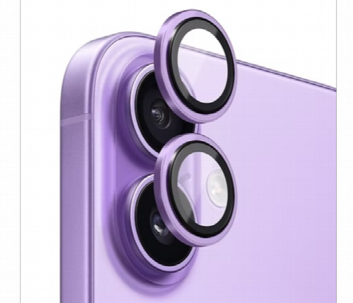 Iphone 17 Lavender Camera Lens Protector Metal Ring Set - Zoom Image