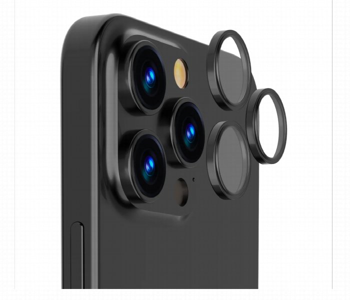 Iphone 16 Pro Camera Protector Black Titanium Glass - Zoom Image