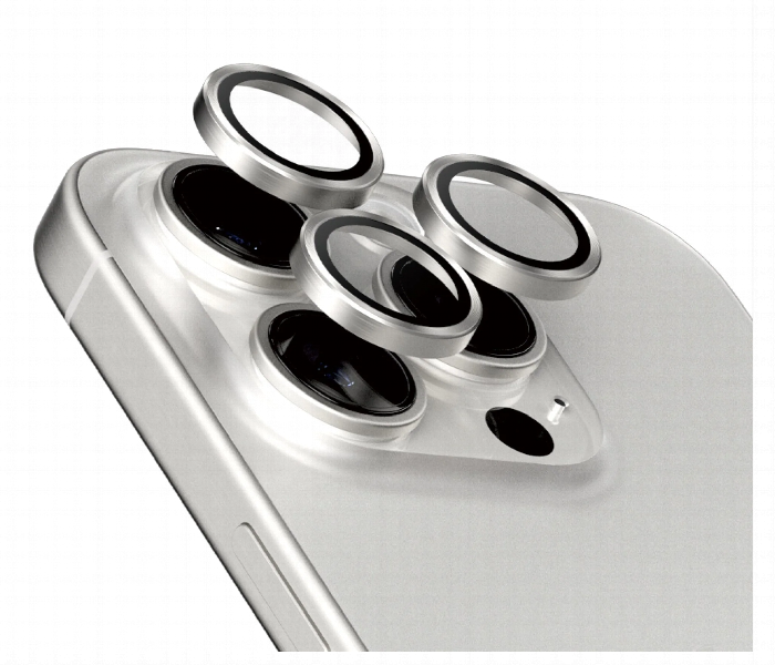Iphone 15 Pro Max White Titanium Camera Protector - Zoom Image