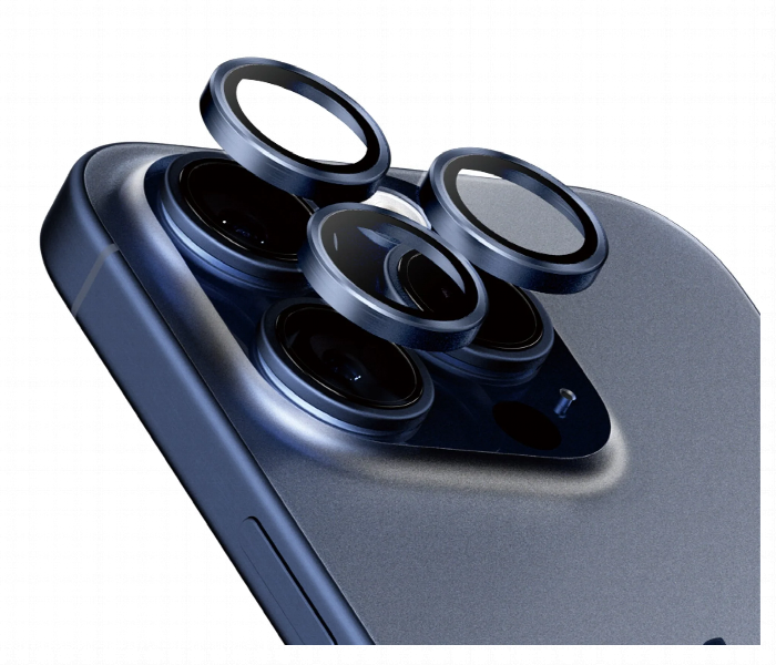 Iphone 15 Pro Max Blue Titanium Camera Protector - Zoom Image