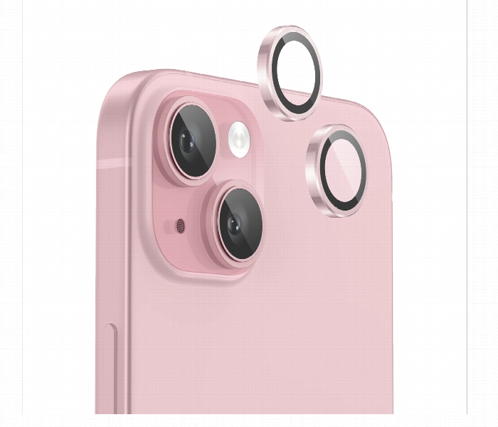 Iphone 15 Pink Camera Protector - Zoom Image