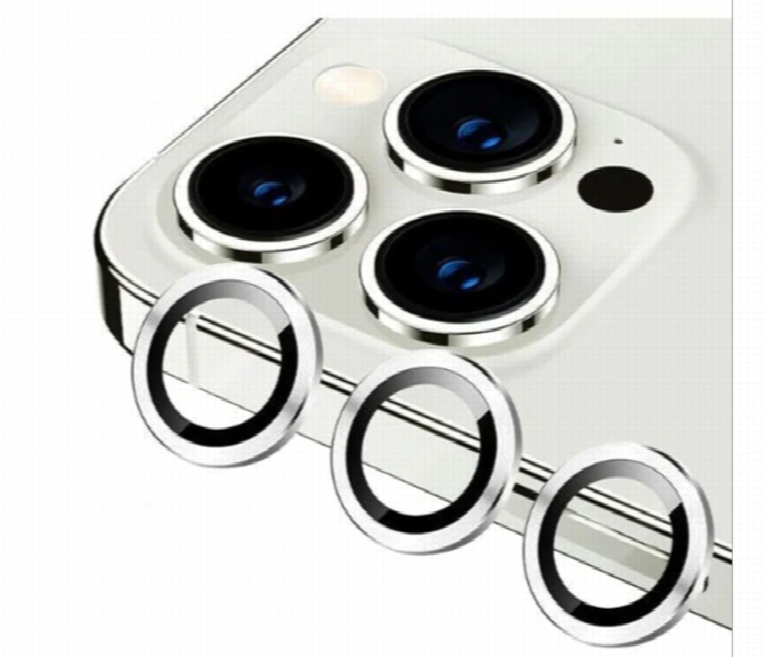Iphone 14 Pro Max Silver Camera Protector - Zoom Image