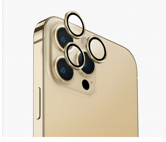 Iphone 14 Pro Gold Camera Protector - Zoom Image