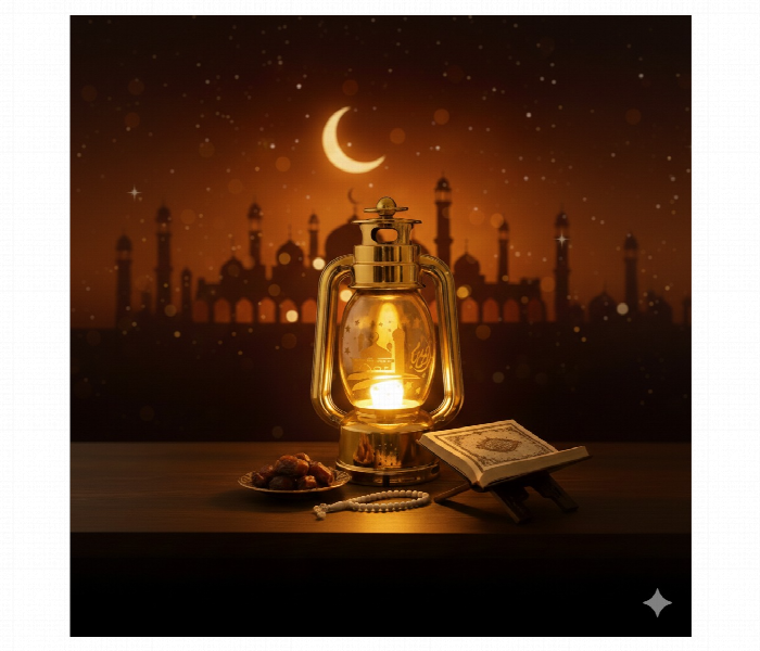 Ramadan Led Lantern Table Lamp Crescent Moon - Zoom Image 1