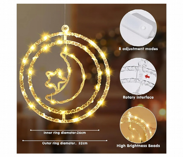 Ramadan Crescent Moon Led Light Islamic Decor - Zoom Image 3